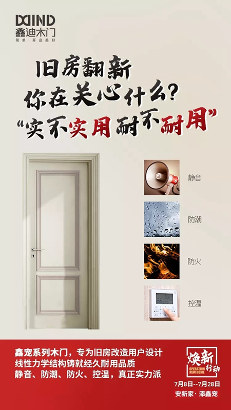 舊房換新，鑫迪木門(mén)推出的鑫寵系列是首選！