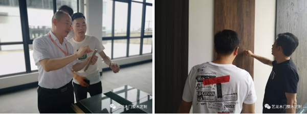 南昌豪宅設(shè)計精英團隊蒞臨藝龍參觀考察