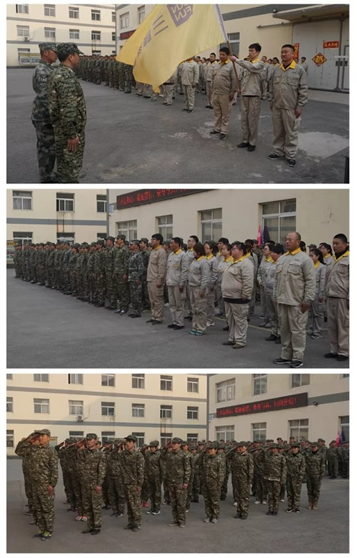 三峰木門第三生產(chǎn)中心軍訓活動，迷彩盛放！