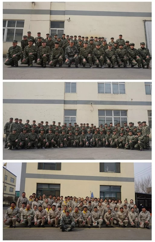 三峰木門第三生產(chǎn)中心軍訓活動，迷彩盛放！