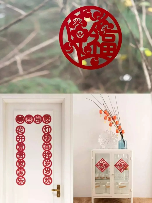 大自然木門教你這樣布置你家的門，年味增添不少！