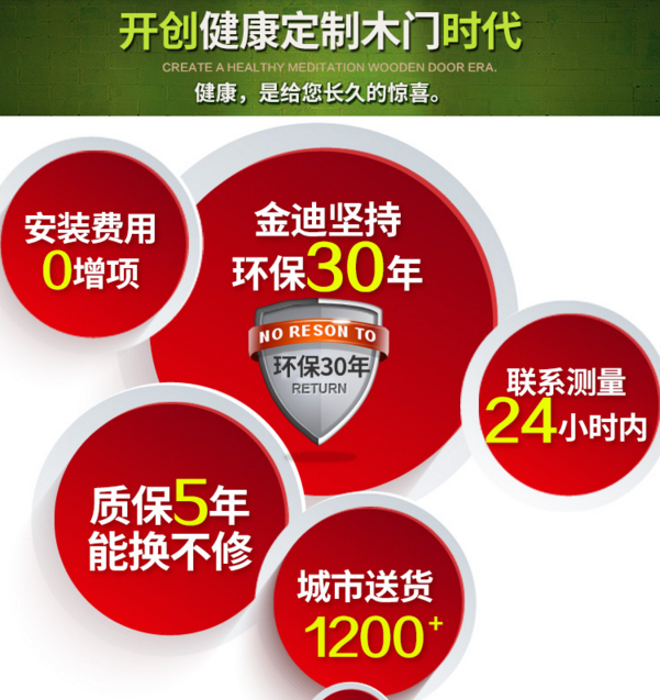 金迪木門售后服務全程無憂 多年質保能換不修 