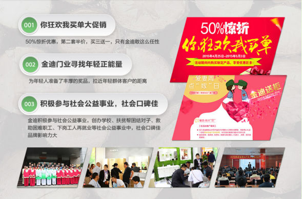 金迪木門加盟費(fèi)講解 負(fù)氧離子門放大招
