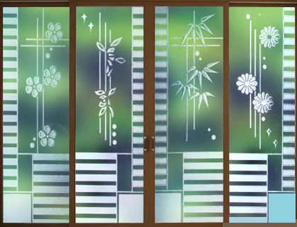幾款藝術(shù)玻璃門(mén)效果圖欣賞