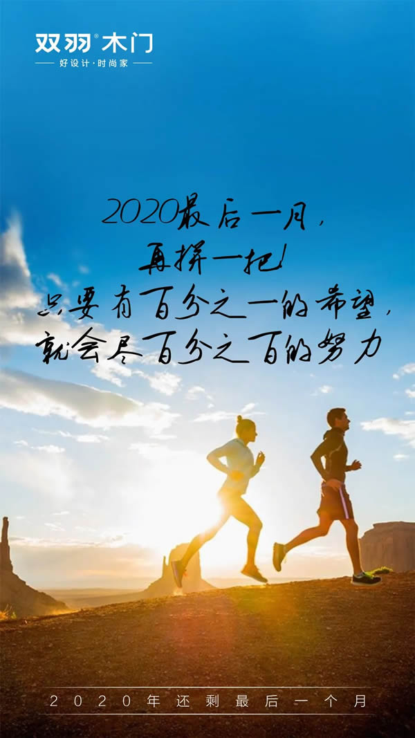 雙羽木門(mén) | 2020年最后一月再拼一把