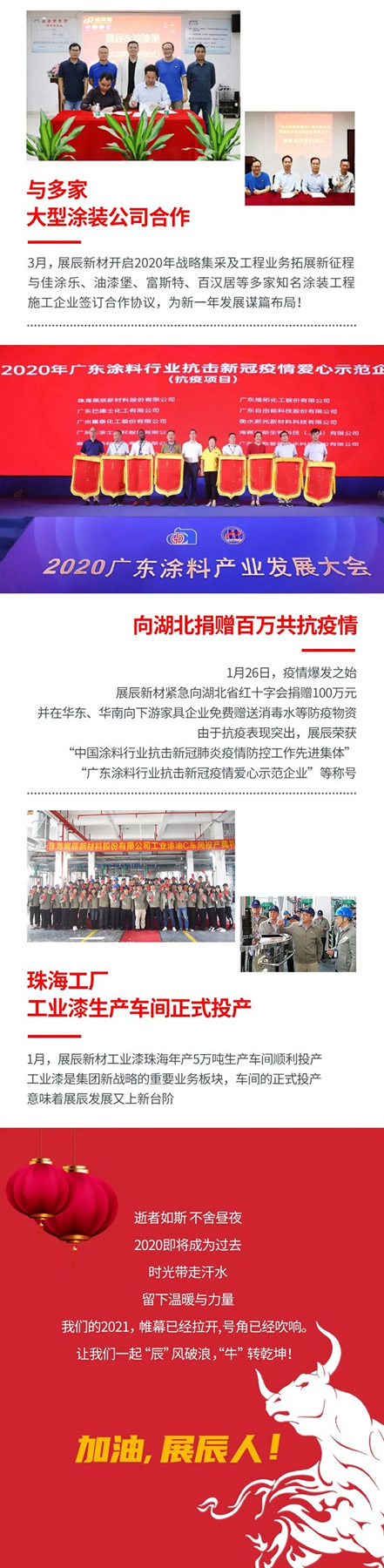 展辰新材的2020，時間帶不走的溫暖與力量...