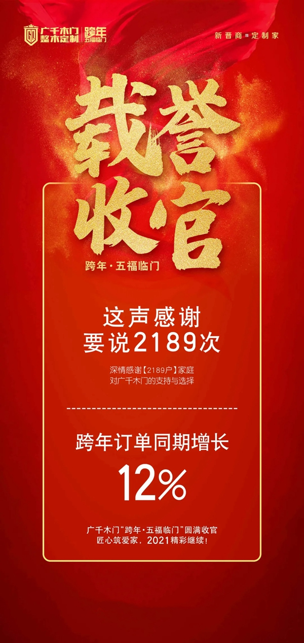 廣千木門整木定制：聚焦一月 續(xù)寫榮光