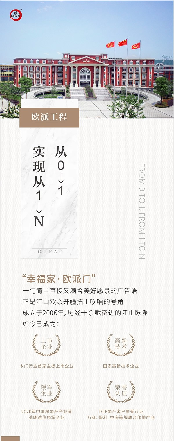 江山歐派木門(mén)工程實(shí)現(xiàn)從0→1，從1→N