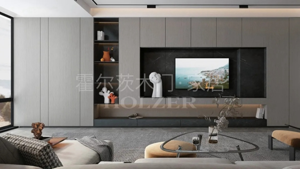 霍爾茨木門：電視背景墻這么裝，簡(jiǎn)單也高級(jí)！