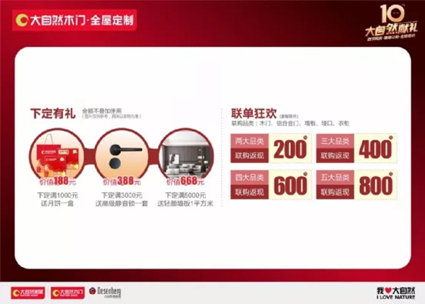 大自然木門·全屋定制10周年慶系列活動強勢來襲