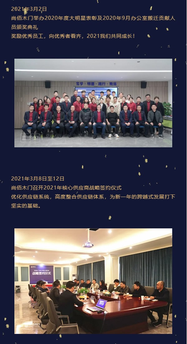 尚佰木門2021年度大事記 | 穩(wěn)中求變，謀求長足發(fā)展