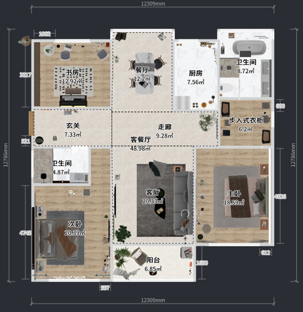 驪住全屋定制|171m2現(xiàn)代簡約風(fēng)，每一個空間都美的自然！