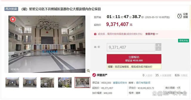 “門(mén)業(yè)大王”破產(chǎn)，“豪華辦公樓”6.4折第3次上拍！