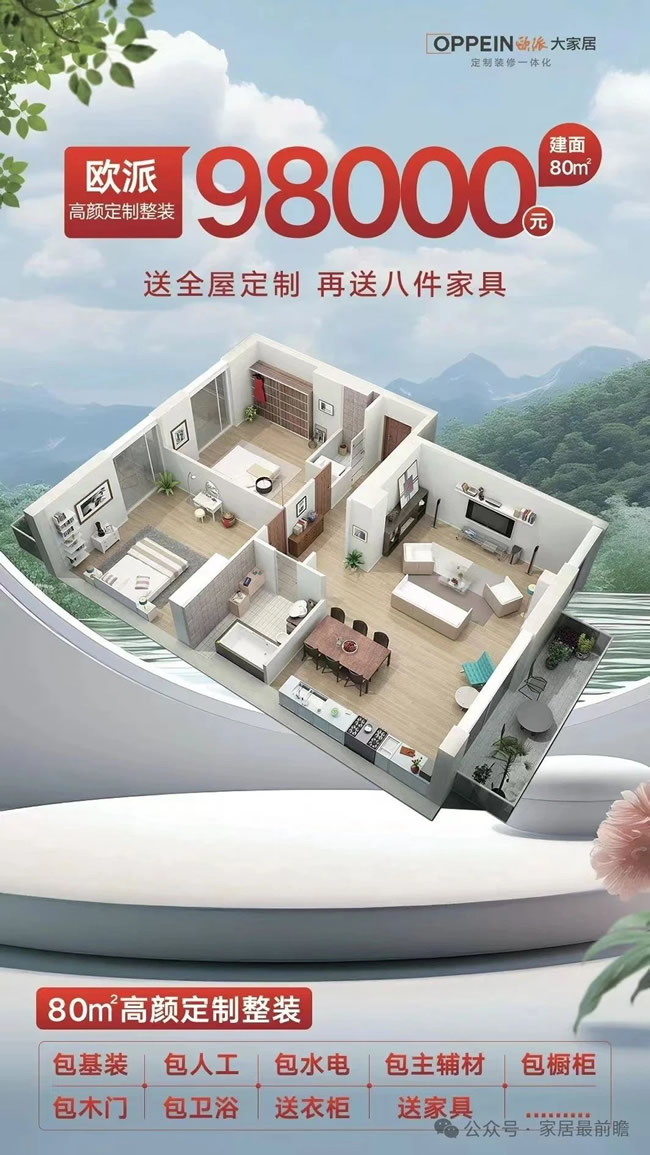盤點(diǎn)2025年歐派、索菲亞、志邦、金牌、尚品、顧家......等八大定制品牌整家整裝套餐包模式
